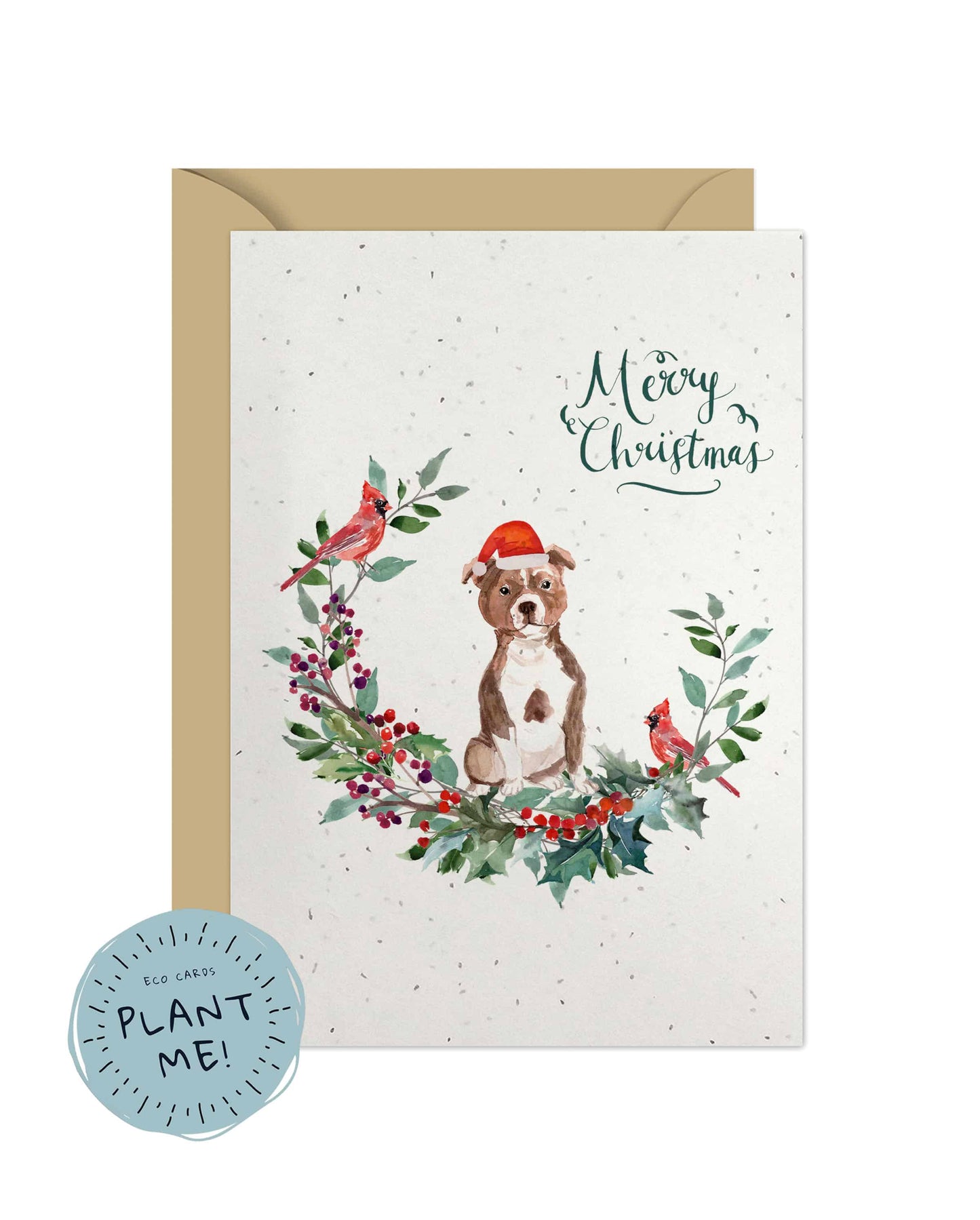 Staffordshire Bull Terrier Dog Christmas Card