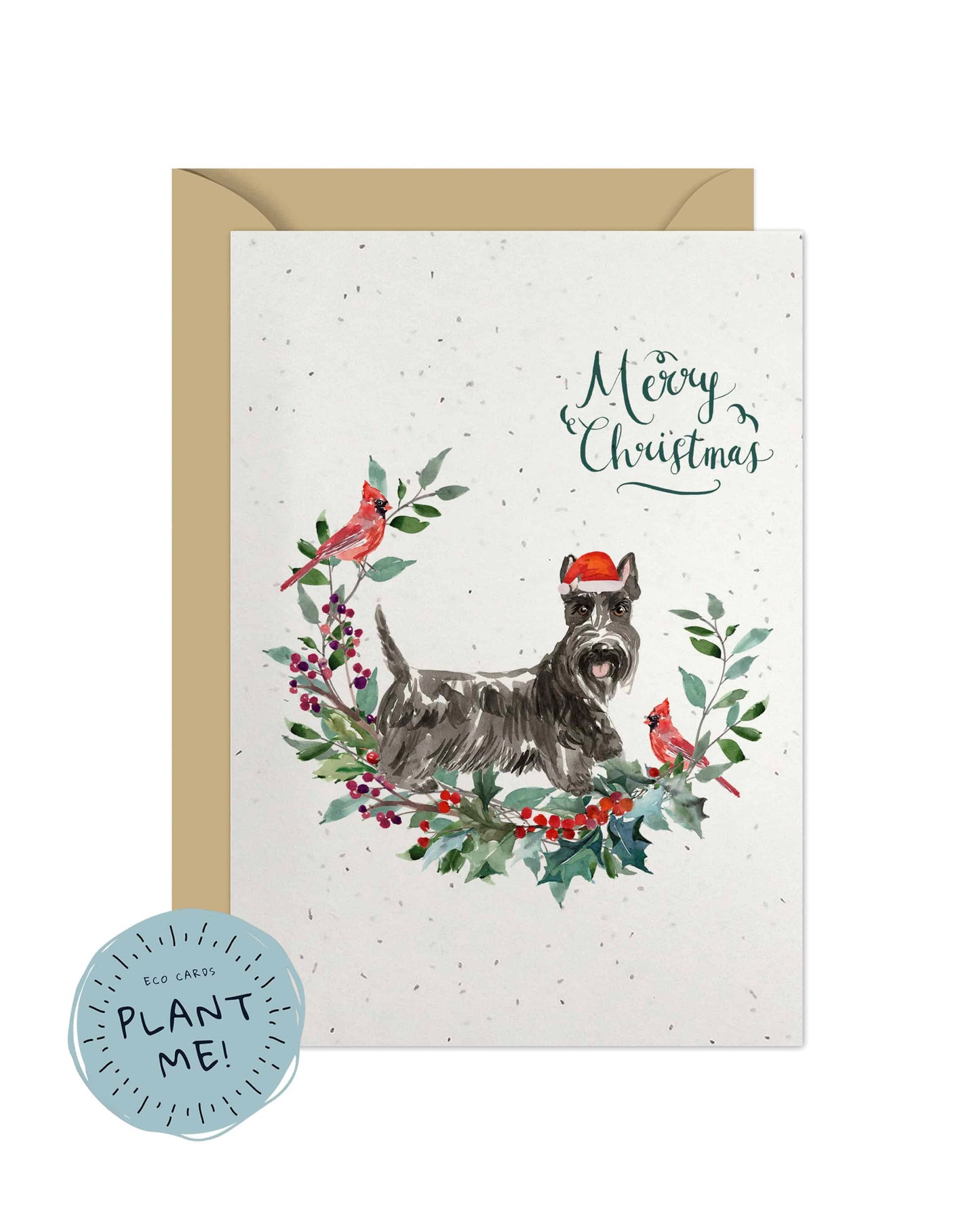 Scottish Terrier Dog Christmas Card