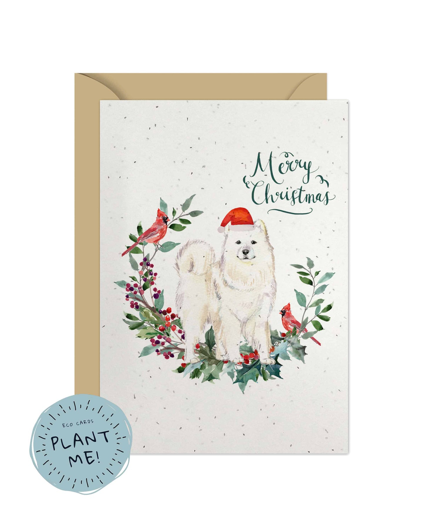 Samoyed Dog Christmas Card