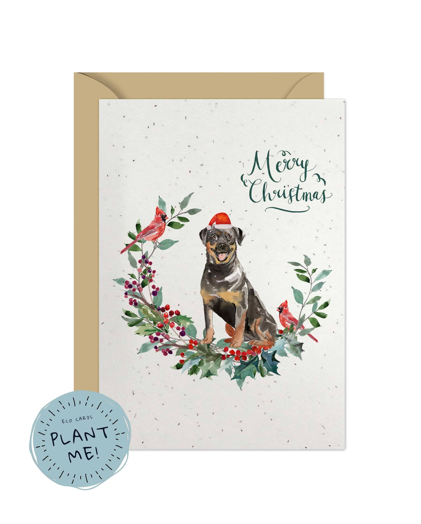 Rottweiler Dog Christmas Card