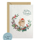 Pomeranian Dog Christmas Card