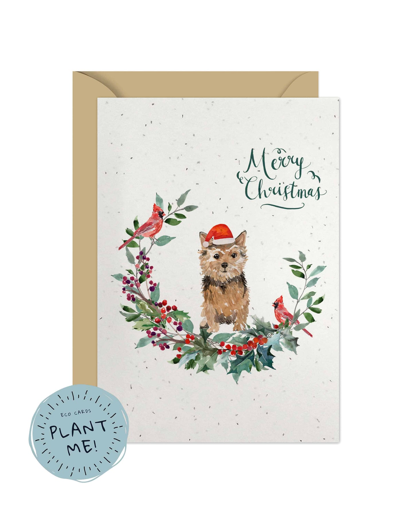 Norfolk Terrier Dog Christmas Card