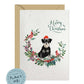 Miniature Schnauzer Black & White Dog Christmas Card