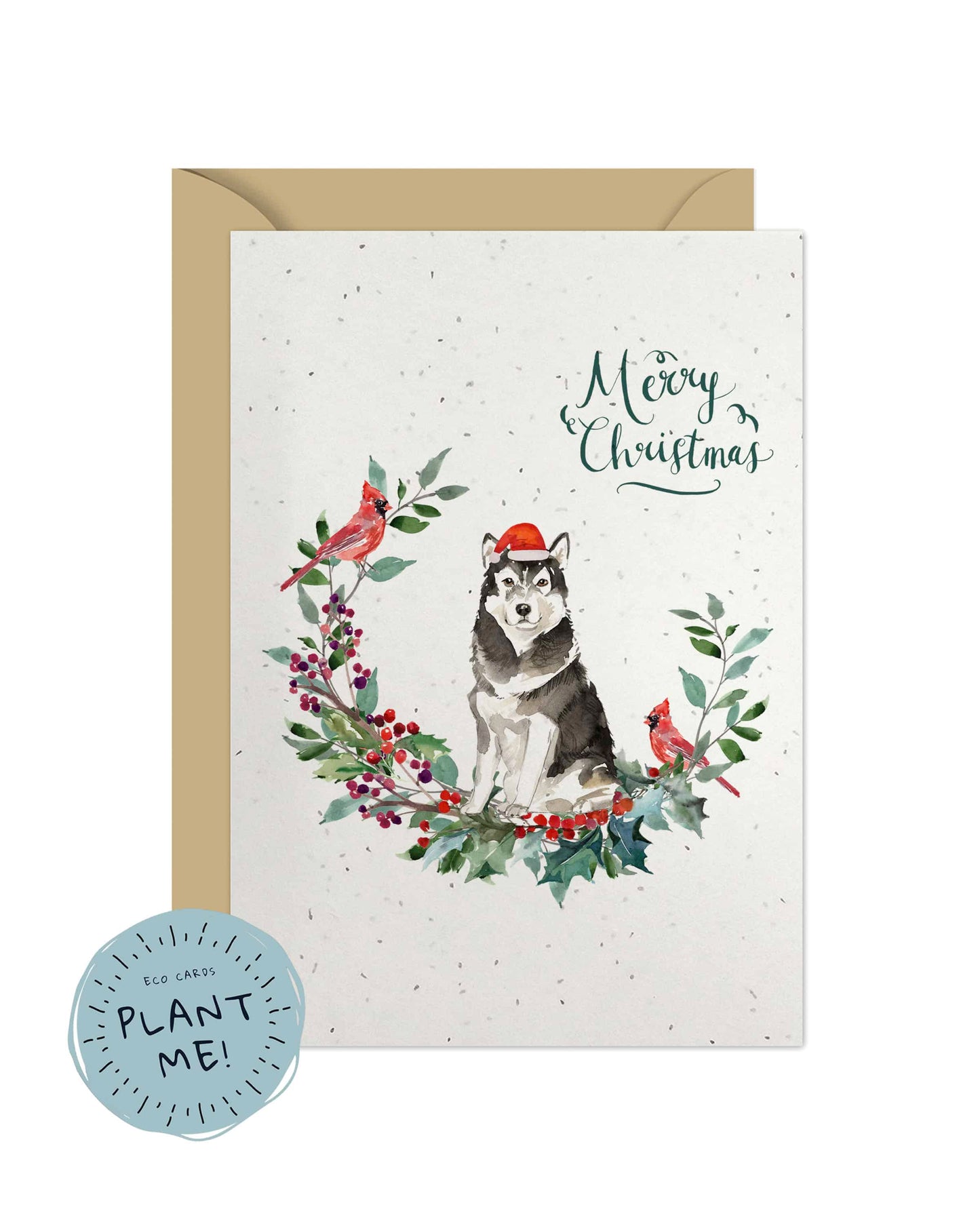 Malamute Dog Christmas Card