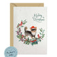 Long Haired Chihuahua Dog Christmas Card