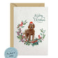 Labradoodle Dog Christmas Card