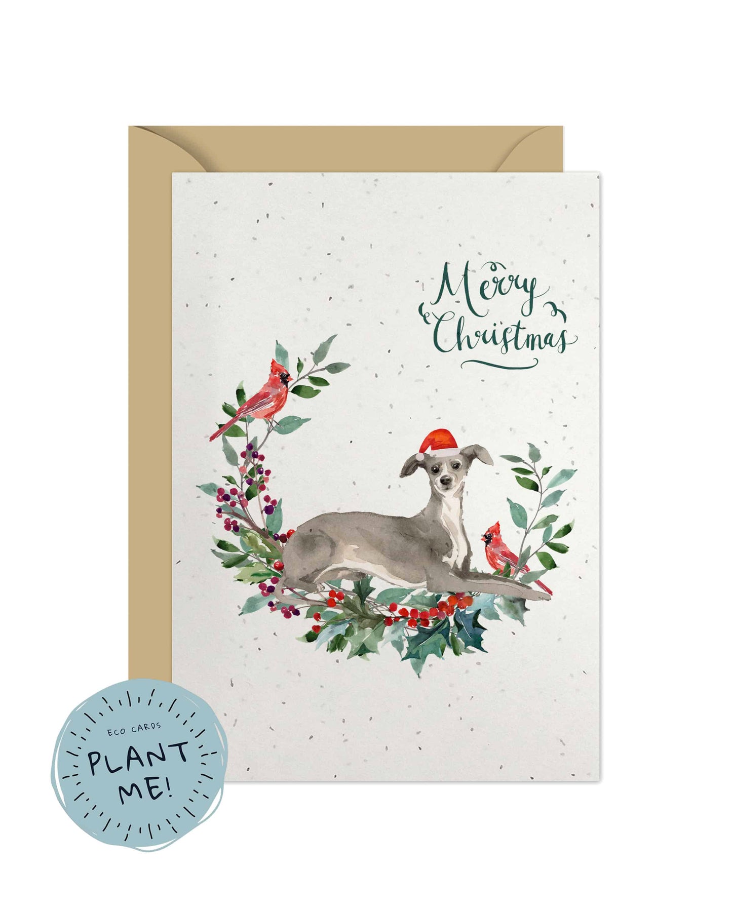 Italian Greyhound Dog Christmas Card