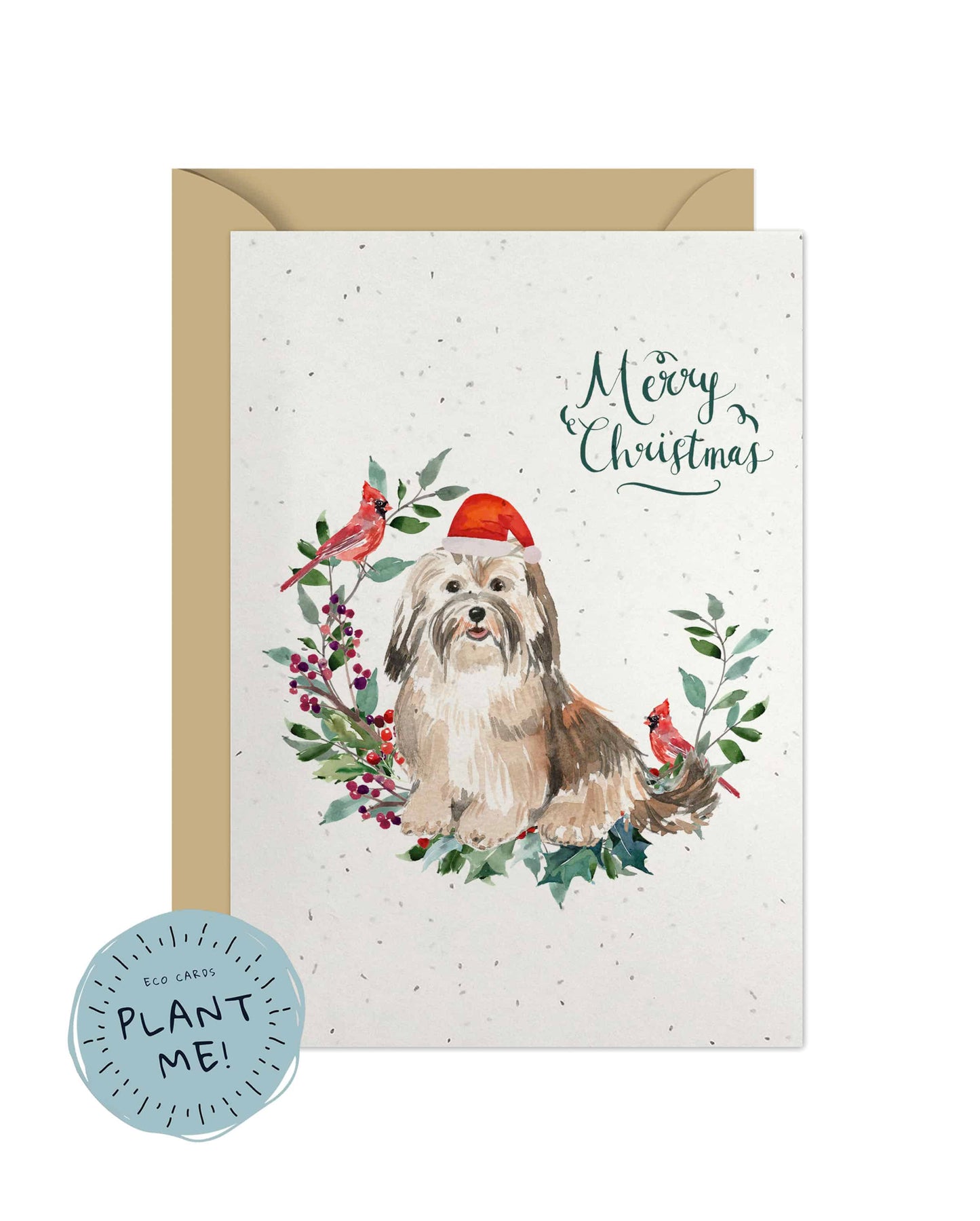 Havanese Dog Christmas Card