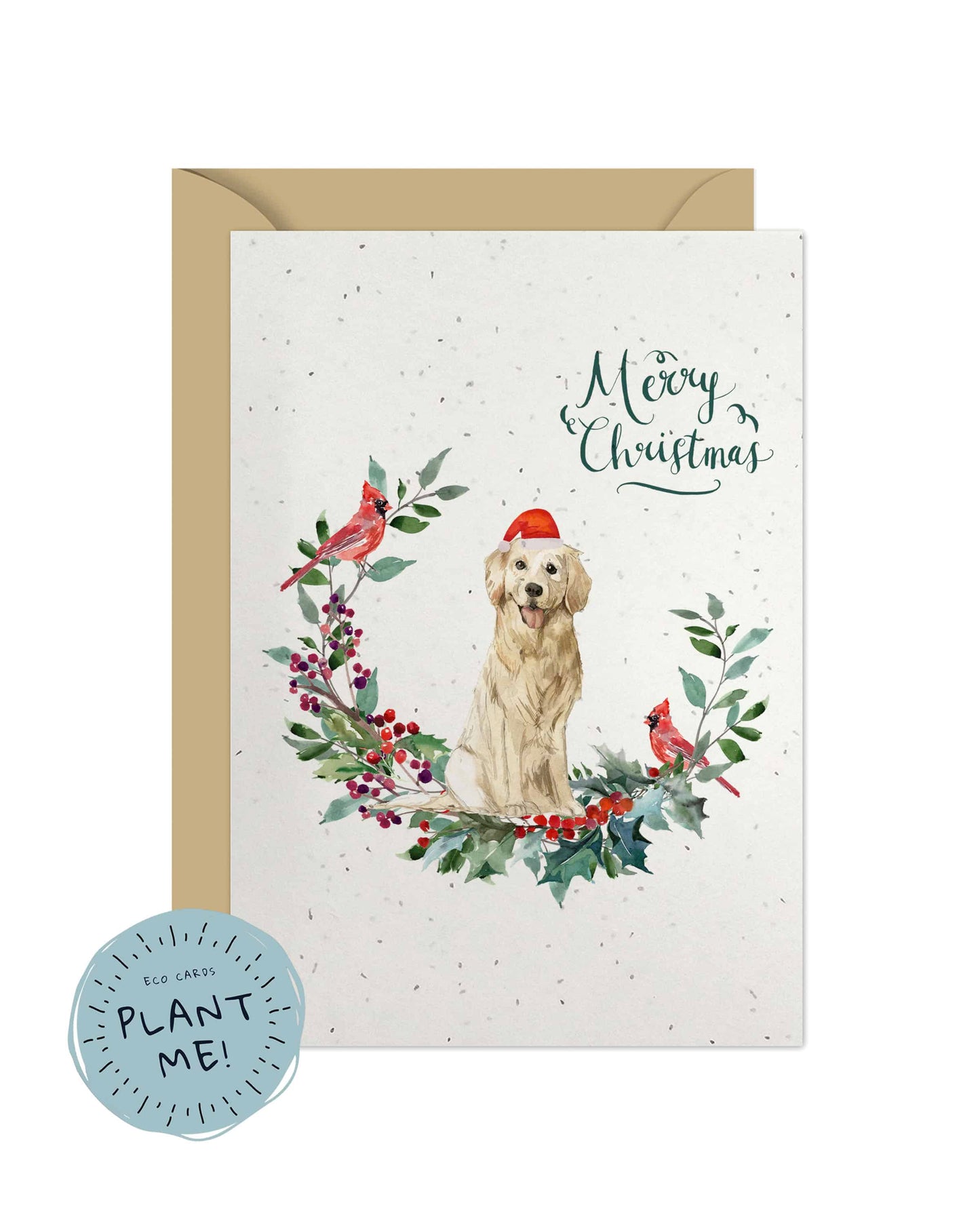 Golden Retriever Dog Christmas Card