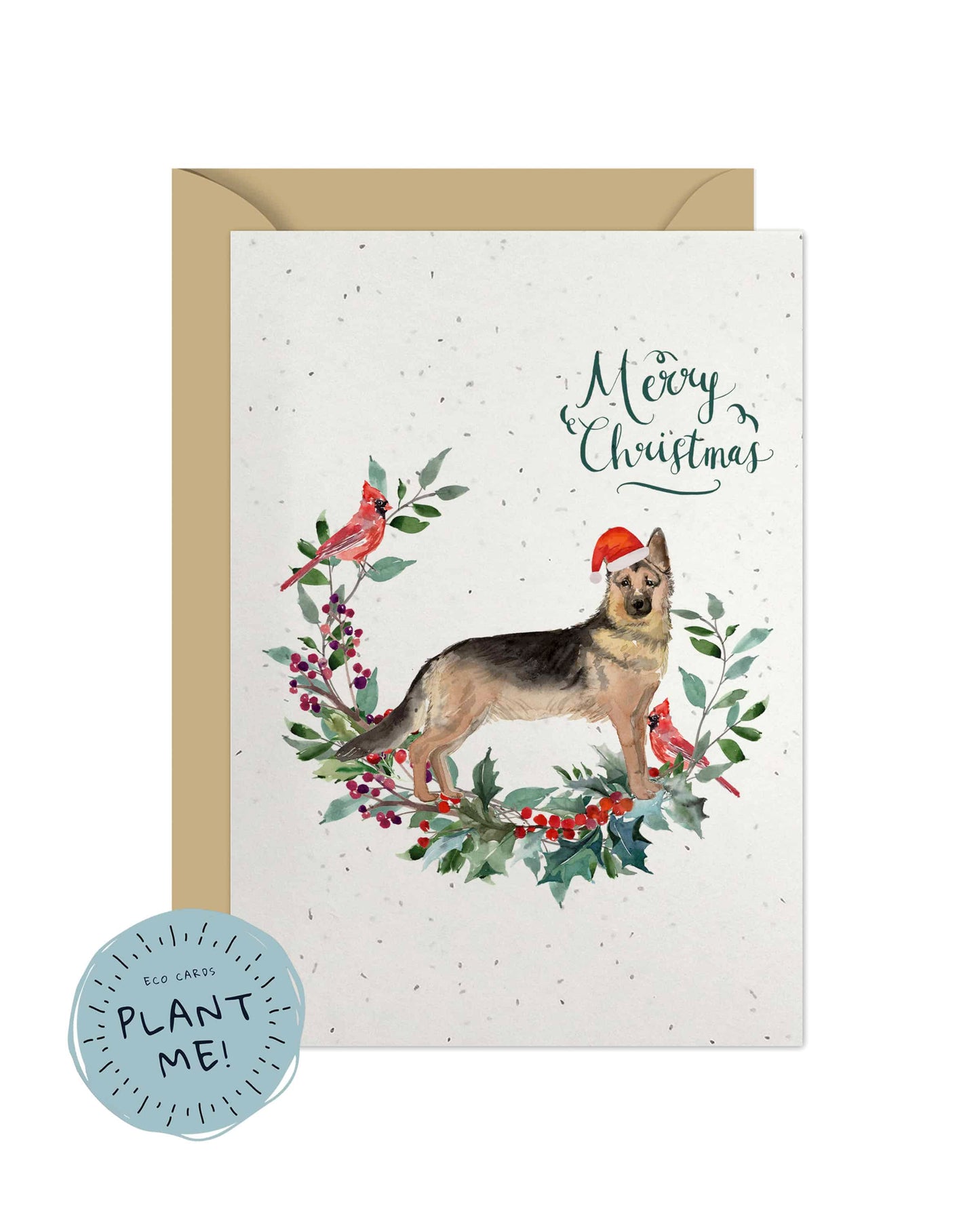 German Shepherd Dog Christmas Card