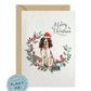 English Sprocker Spaniel Brown Dog Christmas Card