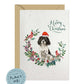 English Springer Spaniel Black & White Dog Christmas Card