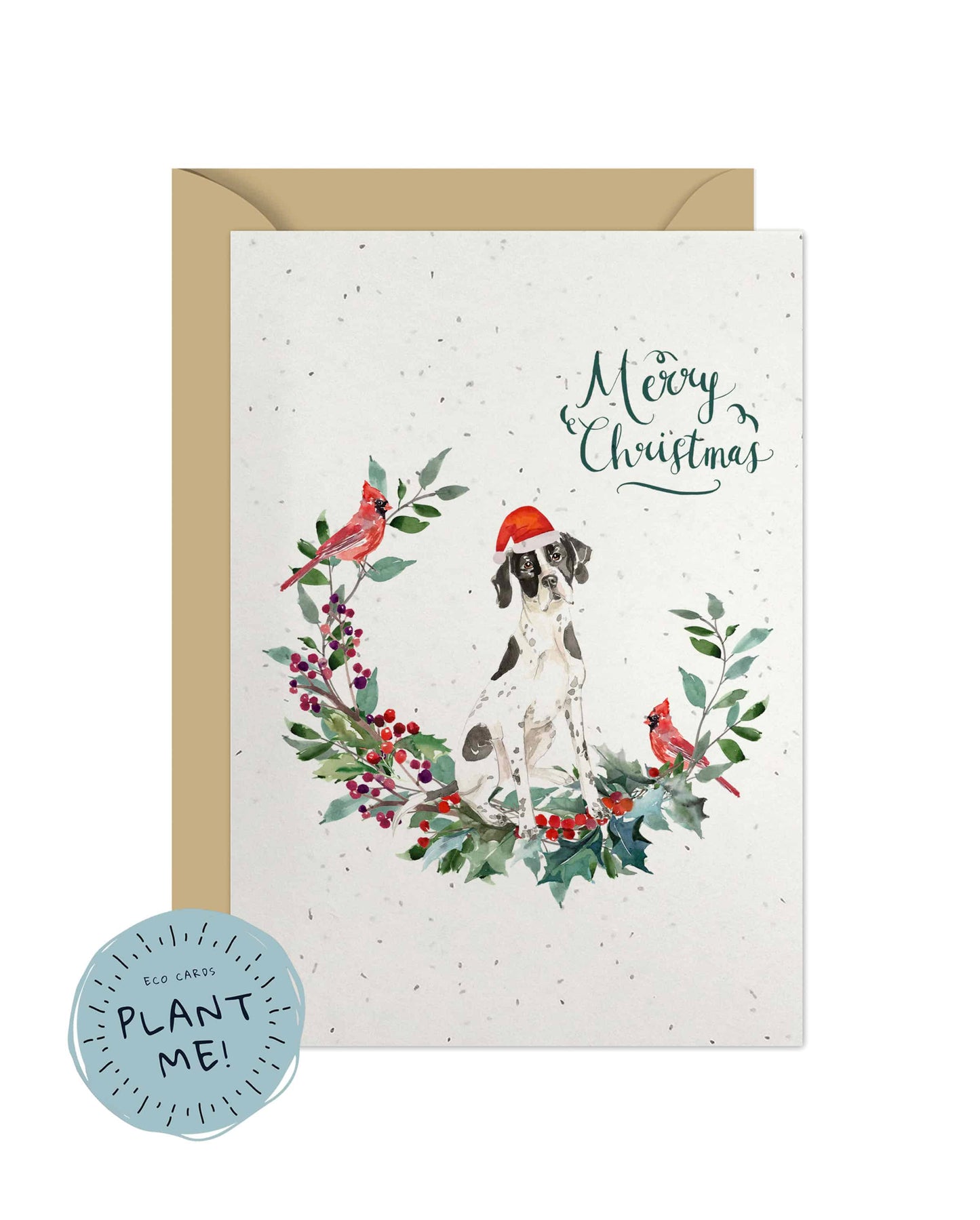 English Pointer Dog Christmas Card