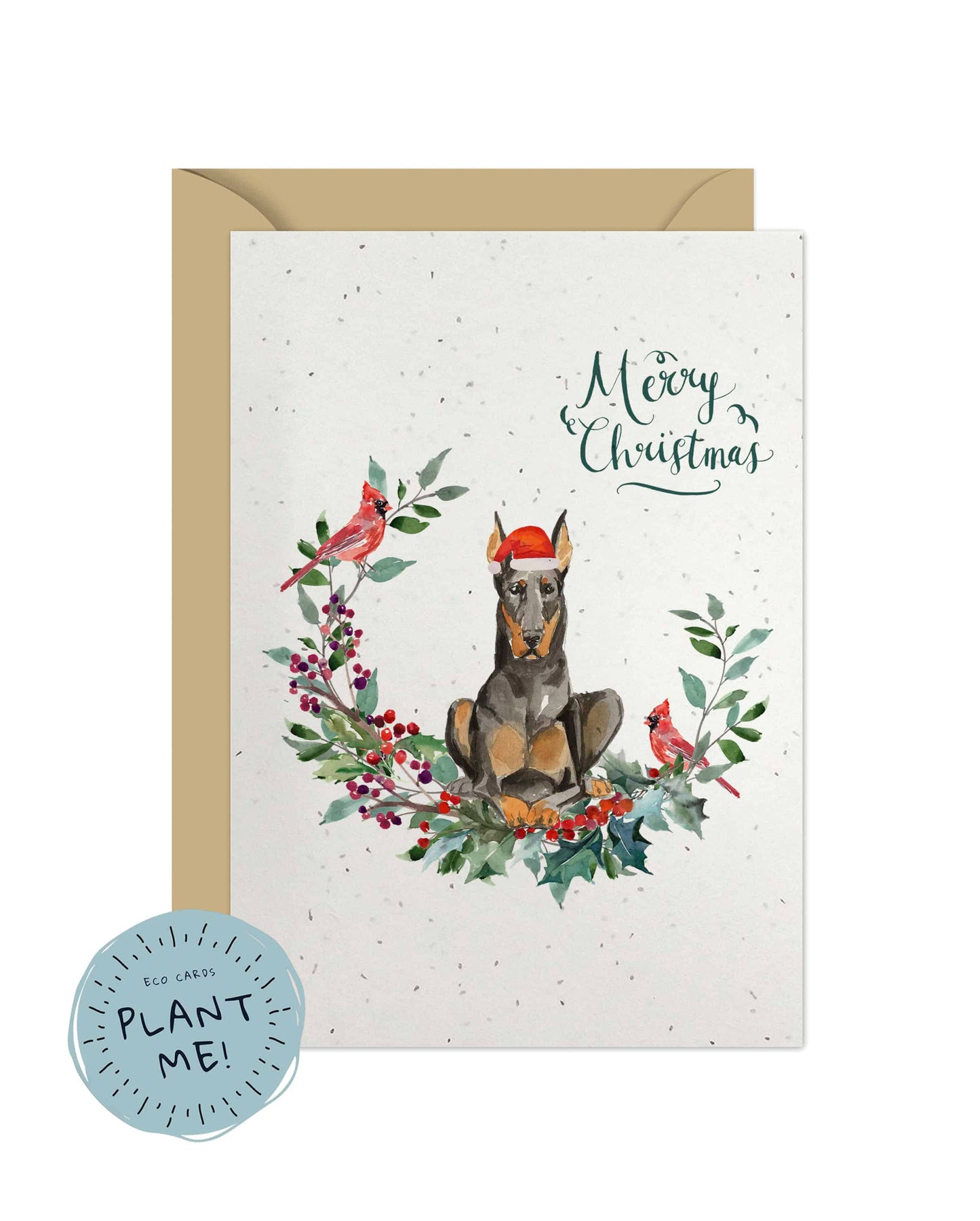 Doberman Dog Christmas Card