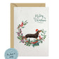 Dachshund Black & Tan Dog Christmas Card