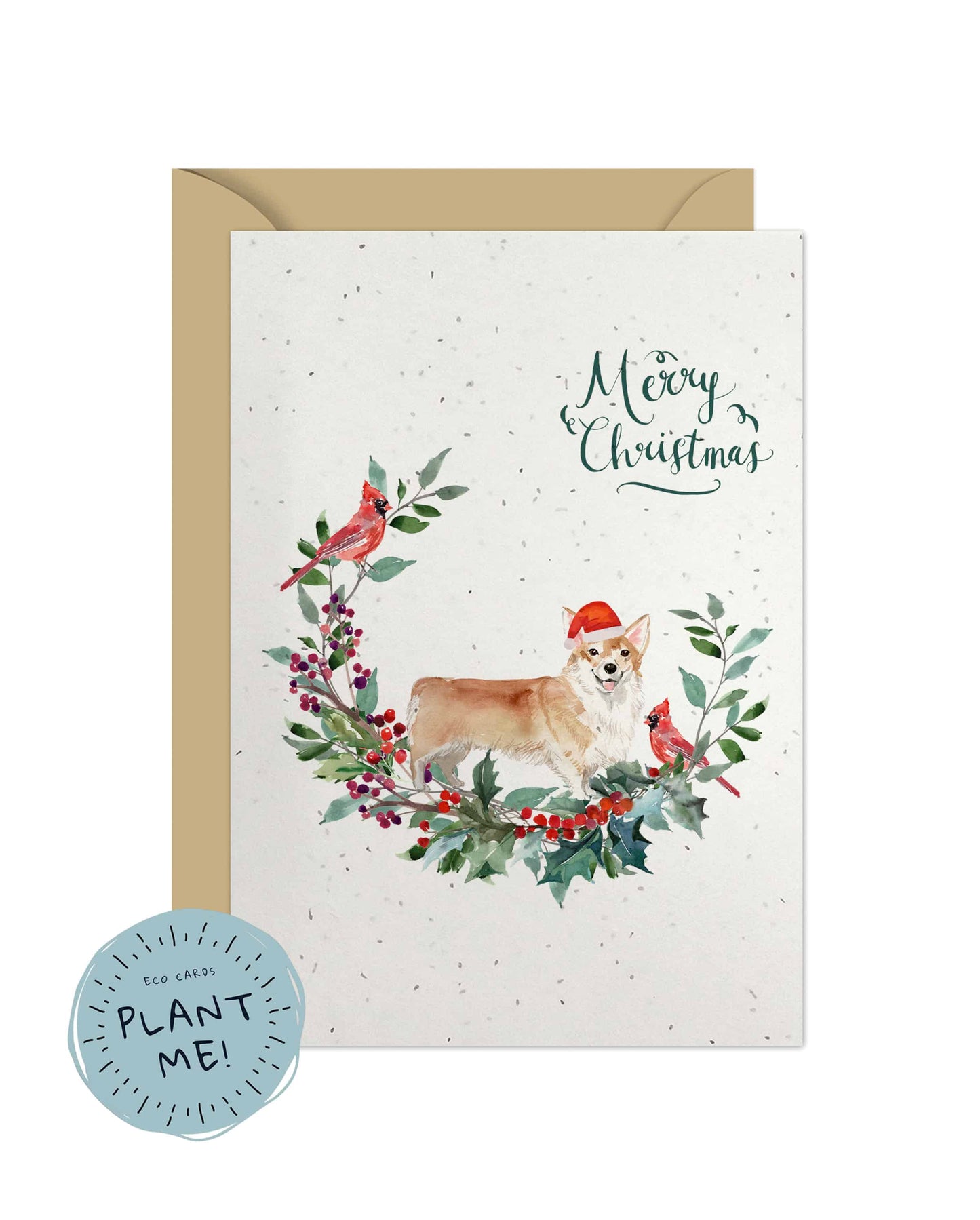 Corgi Dog Christmas Card