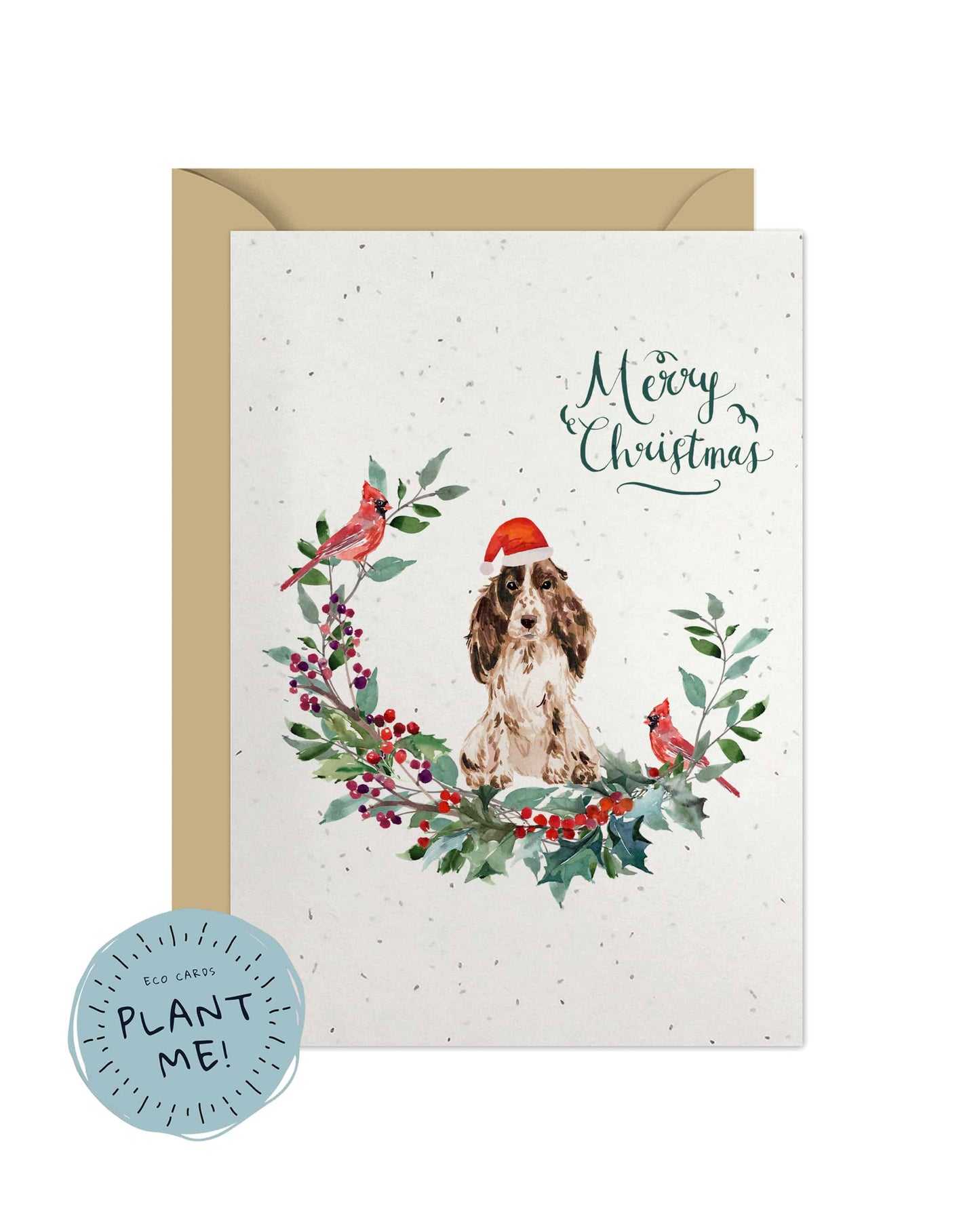 Cocker Spaniel Brown Dog Christmas Card