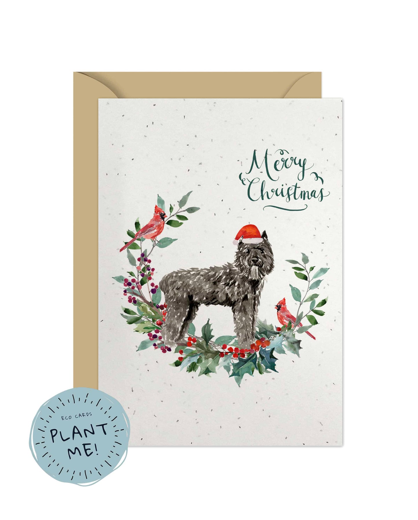 Bouvier des Flandres Dog Christmas Card