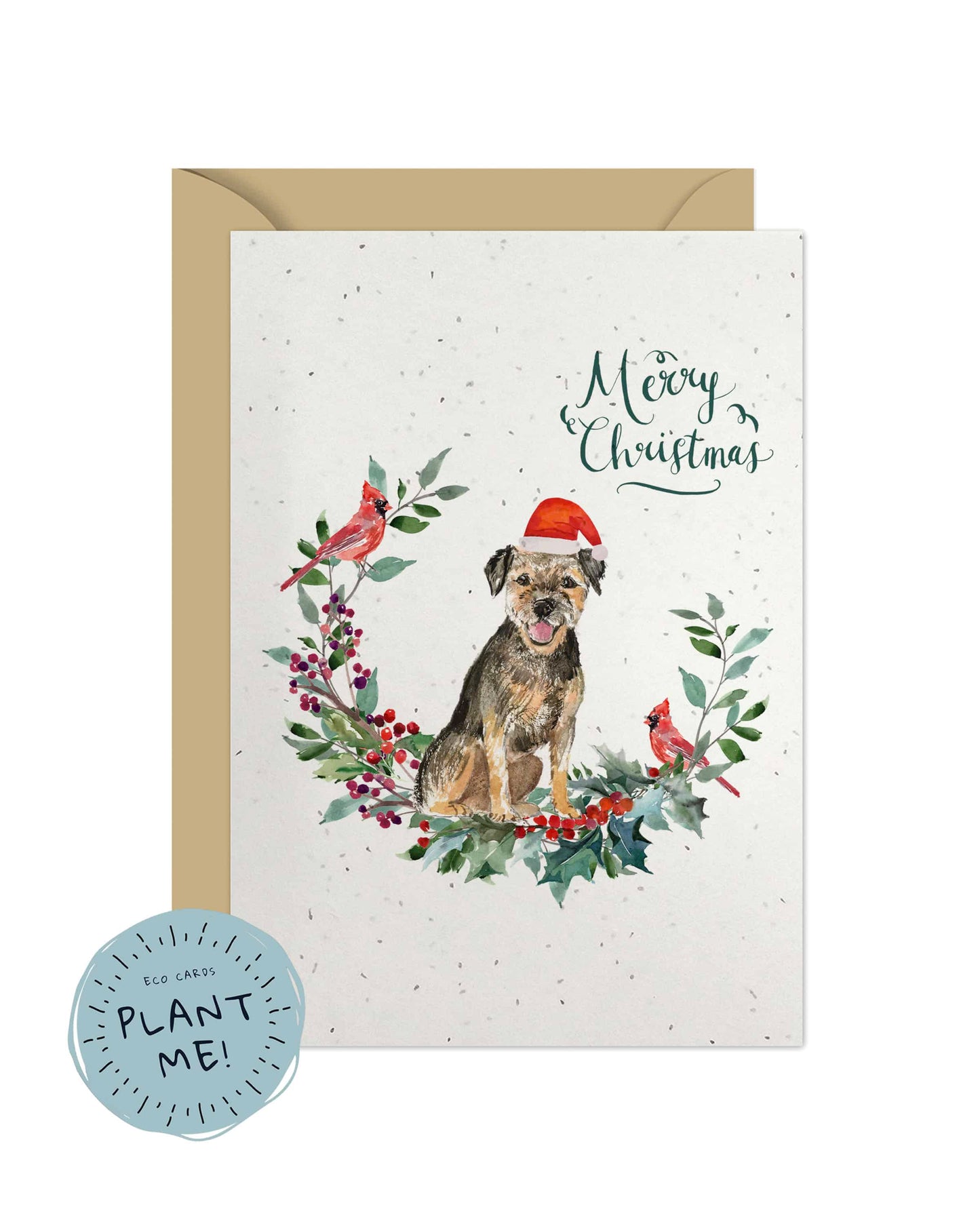 Border Terrier Dog Christmas Card