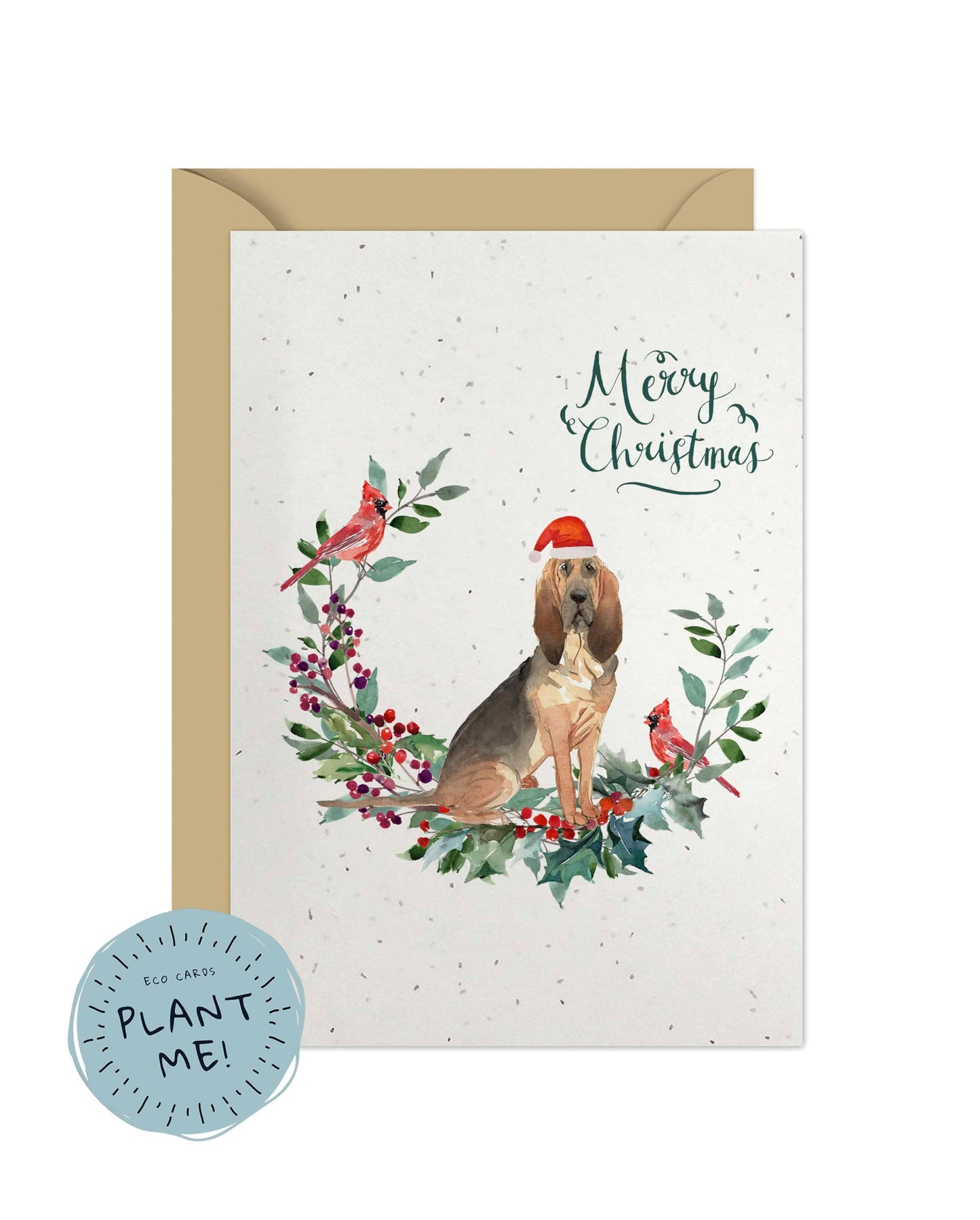 BloodHound Dog Christmas Card