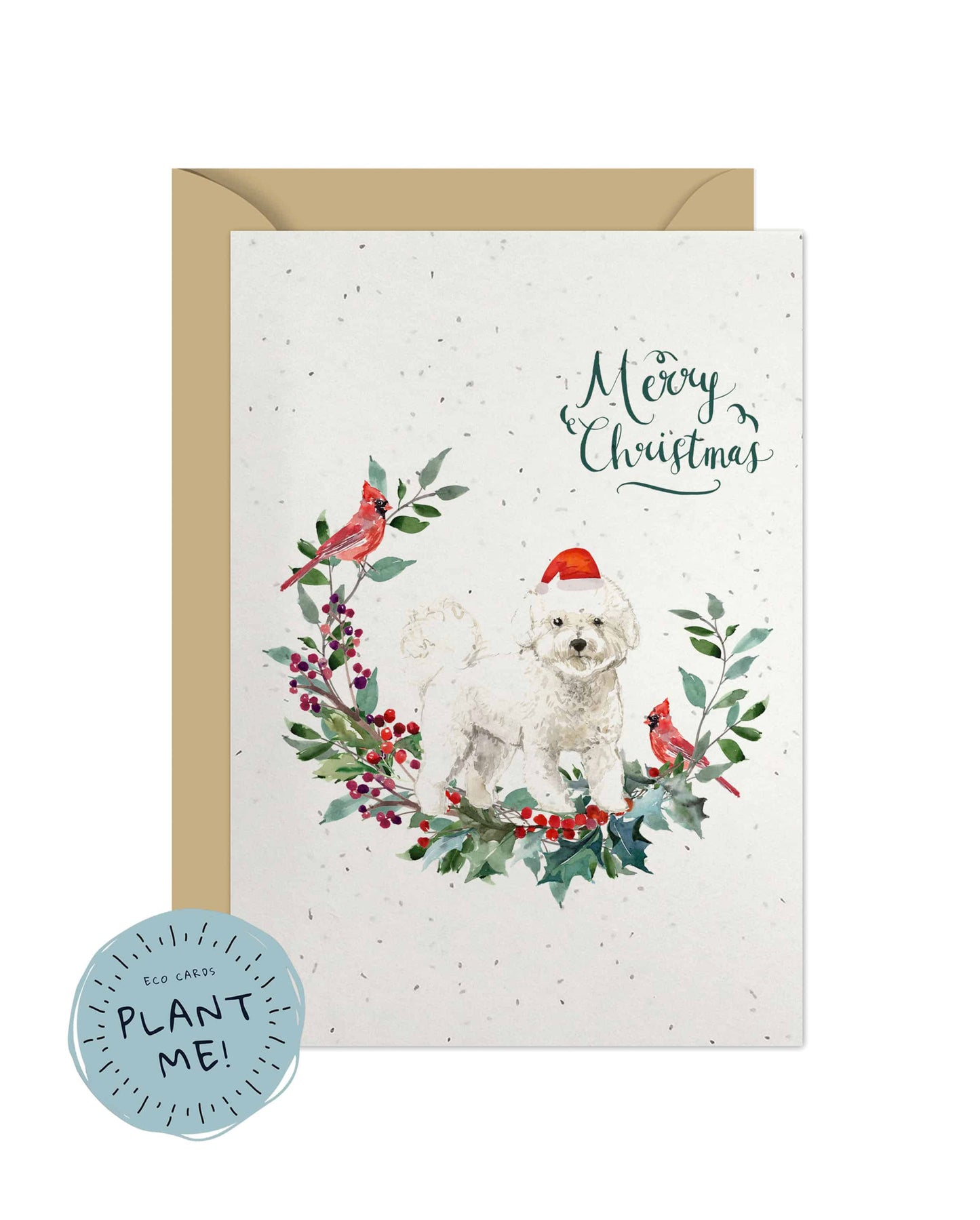 Bichon Frise Dog Christmas Card