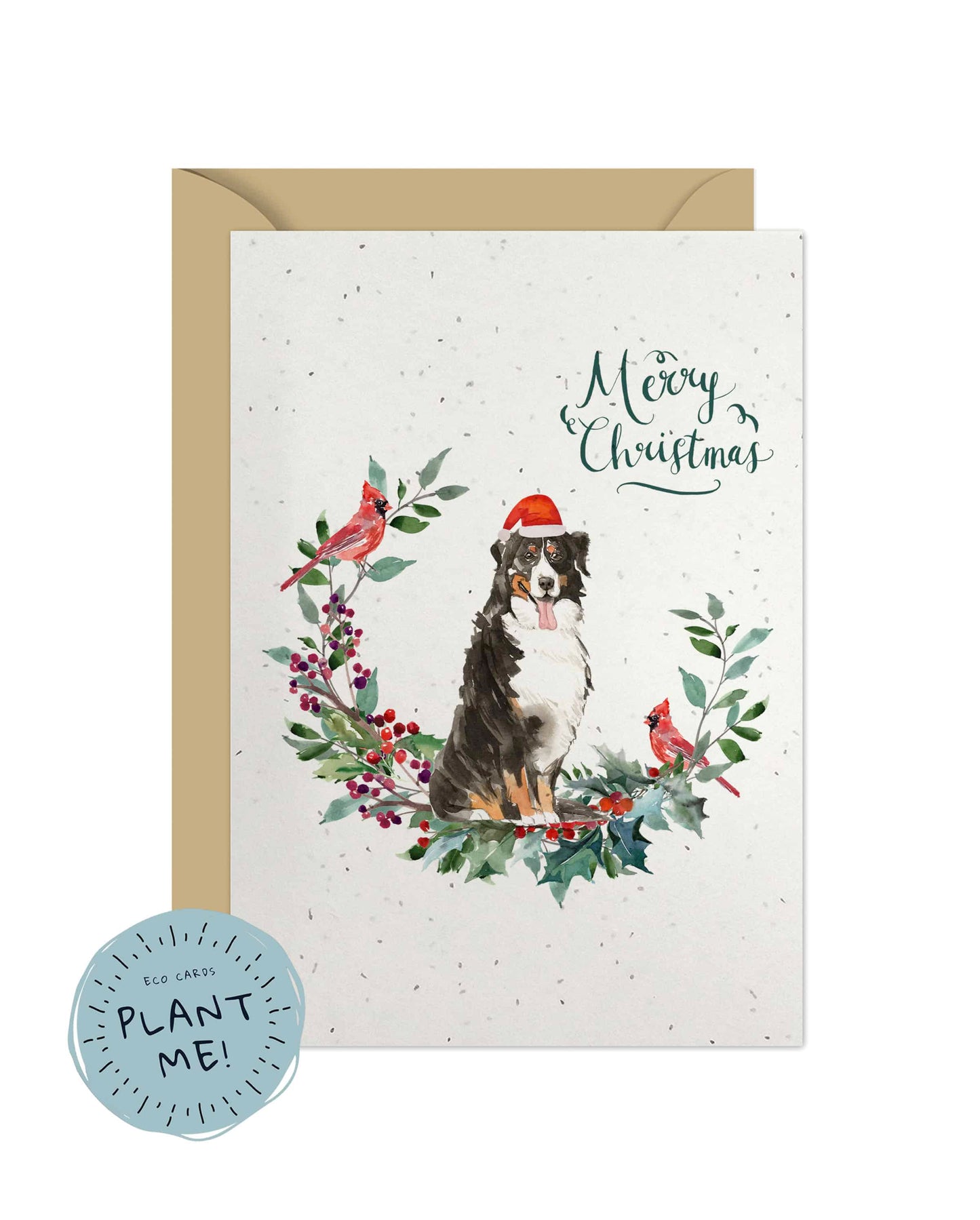 Bernese Mountain Dog Christmas Card