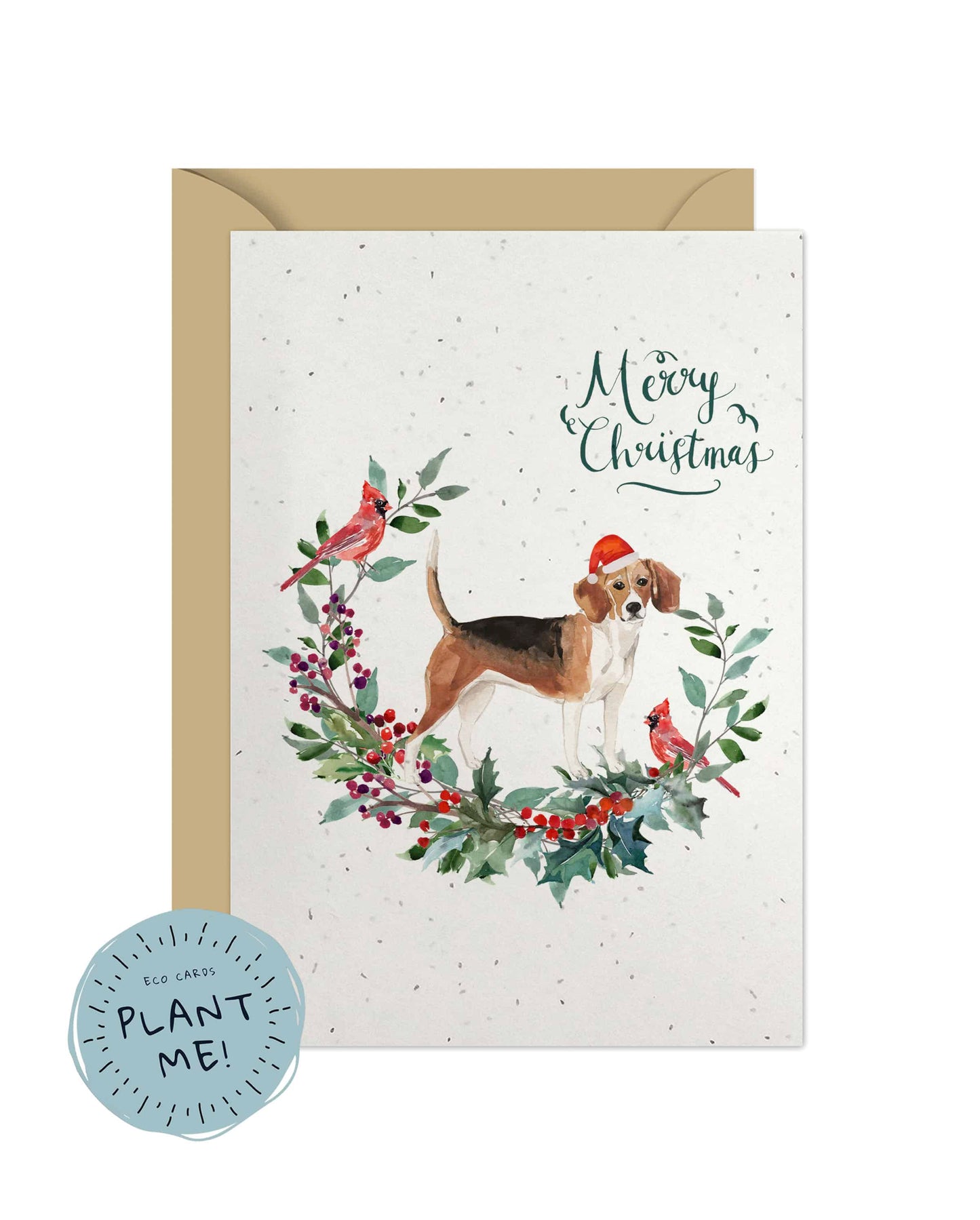 Beagle Dog Christmas Card