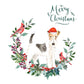 Wire Haired Fox Terrier Dog Christmas Card