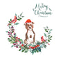 Staffordshire Bull Terrier Dog Christmas Card