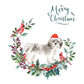 Shih Tzu Shorter Haired Dog Christmas Card