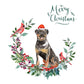 Rottweiler Dog Christmas Card