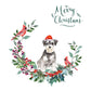 Miniature Schnauzer Dog Christmas Card