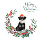 Miniature Schnauzer Black & White Dog Christmas Card