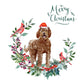 Labradoodle Dog Christmas Card