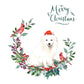 Japanese Spitz Dog Christmas Card