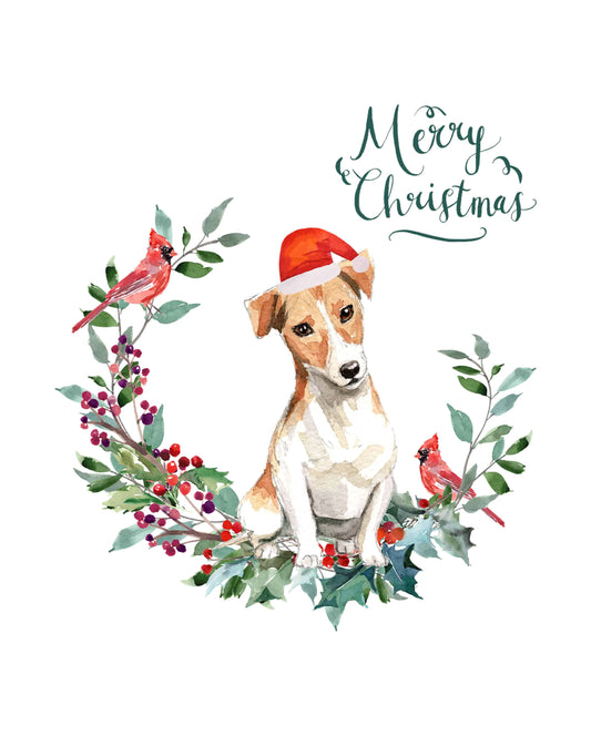 Jack Russell Dog Christmas Card