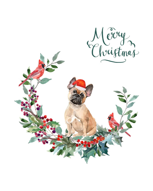 French Bulldog Dog Christmas Card