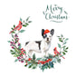 French Bulldog Black & White Dog Christmas Card