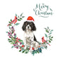 English Springer Spaniel Black & White Dog Christmas Card