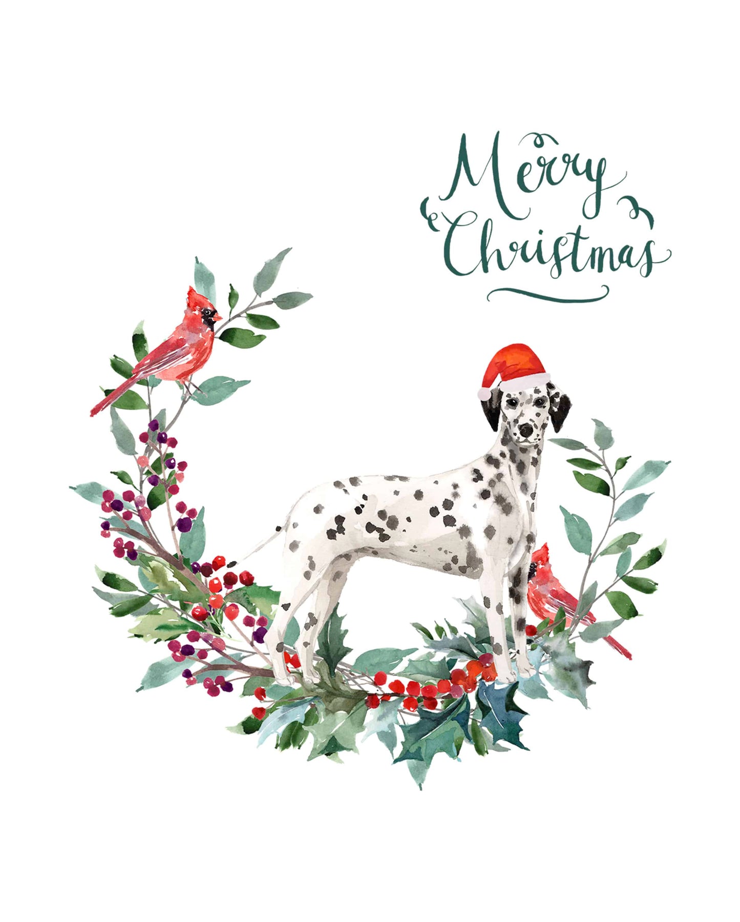 Dalmatian Dog Christmas Card