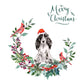 Cocker Spaniel Black & White Dog Christmas Card