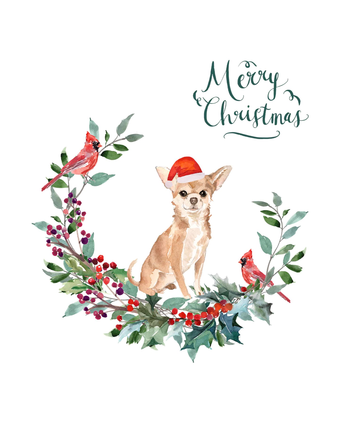 Chihuahua Dog Christmas Card