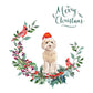 Champagne Cockapoo Dog Christmas Card