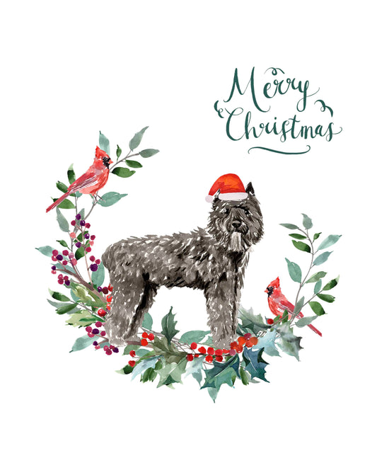 Bouvier des Flandres Dog Christmas Card