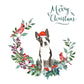 Boston Terrier Dog Christmas Card