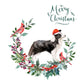 Border Collie Dog Christmas Card