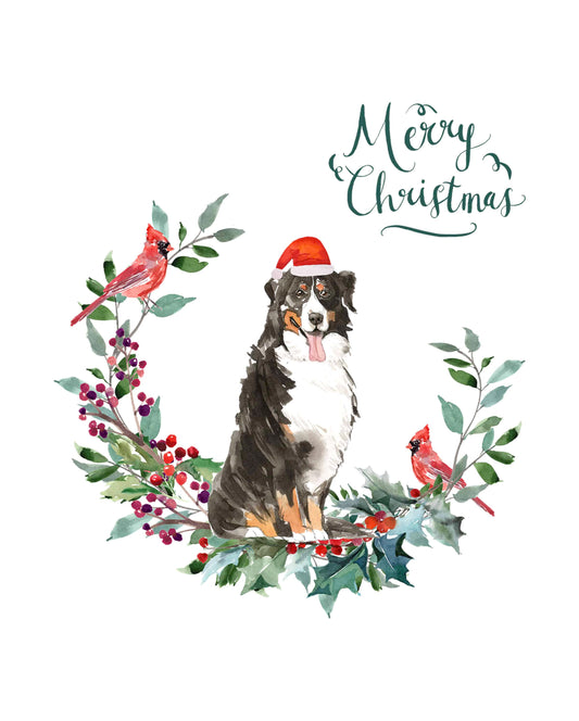 Bernese Mountain Dog Christmas Card