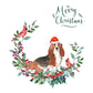 Basset Hound Dog Christmas Card