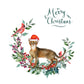 Abyssinian Cat Christmas Card