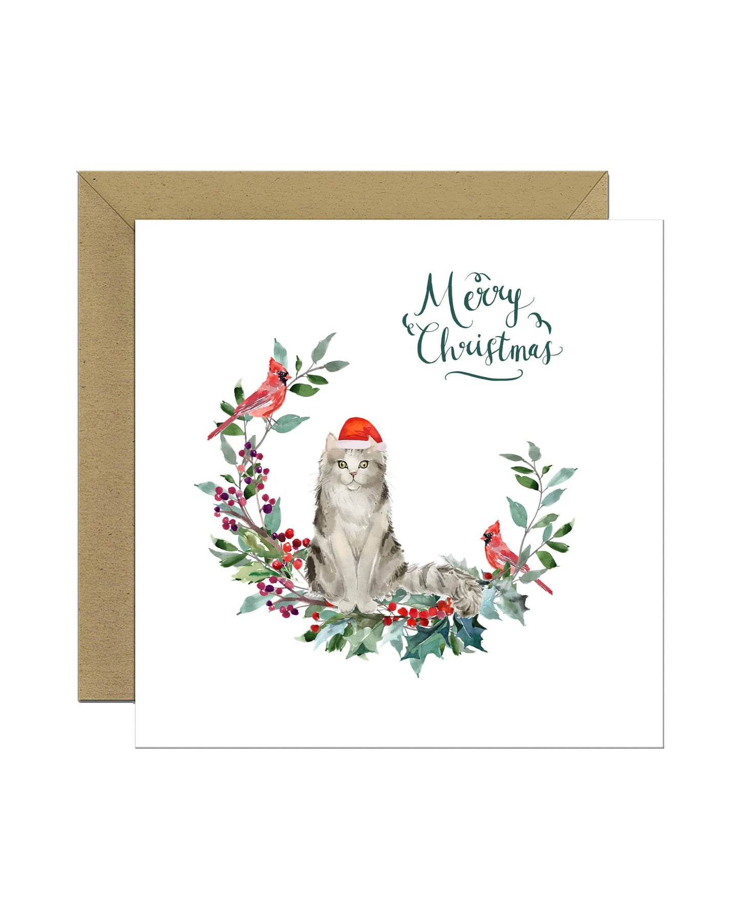 Ragamuffin Cat Christmas Card